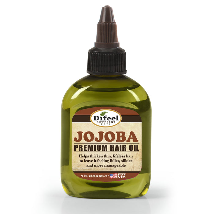 Difeel Premium Natural Hair Oil - Jojoba Oil 2.5 oz. (PACK OF 2)
