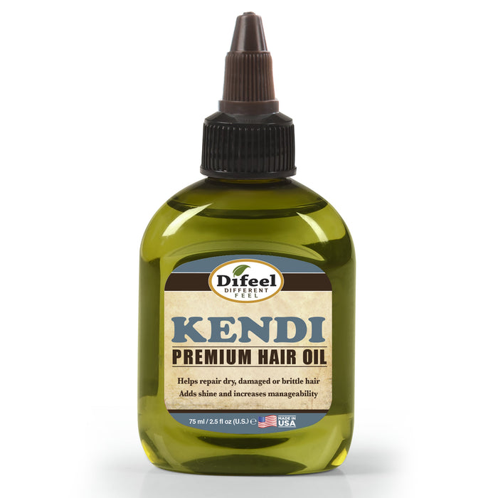 Difeel Premium Natural Hair Oil - Kendi Oil for Damaged Hair 2.5 oz. (PACK OF 2)