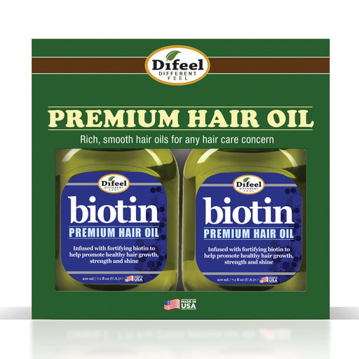 Difeel Biotin Premium Hair Oil 7.1 oz. 2-PACK GIFT SET