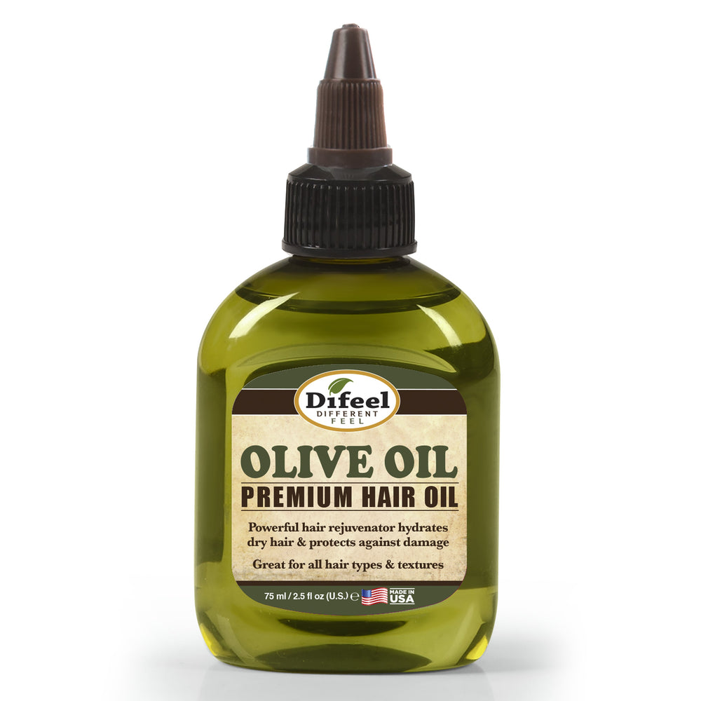 Difeel Premium Natural Hair Oil - Olive Oil 2.5 oz. (PACK OF 2)