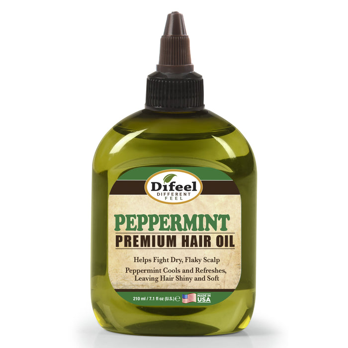 Difeel Premium Natural Hair Oil - Peppermint Oil 8 oz. (PACK OF 2)