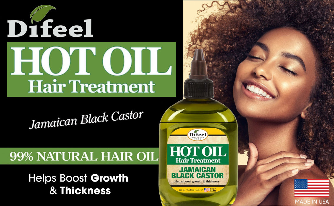 Difeel Jamaican Black Castor Hot Oil Treatment 7.1 oz.