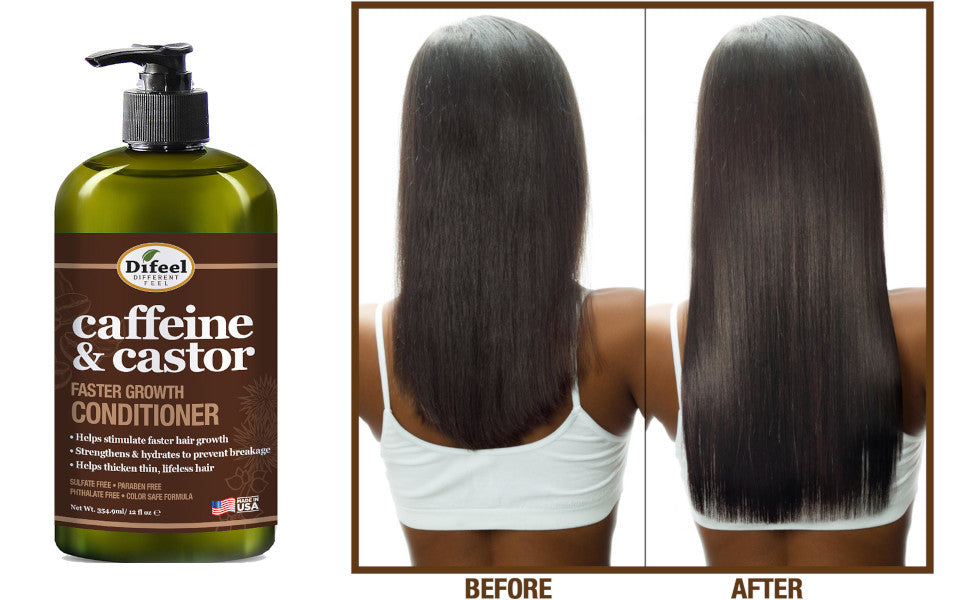 Difeel Caffeine & Castor Conditioner for Faster Hair Growth 12 oz.