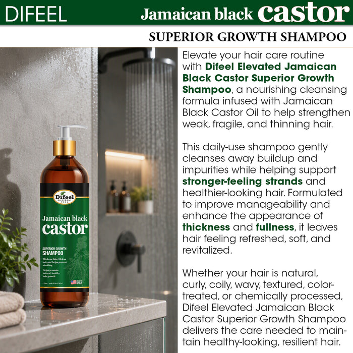Difeel Superior Growth Jamaican Black Castor Shampoo 33.8 oz.