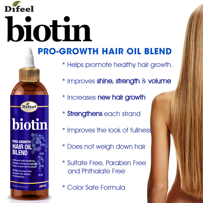 Difeel Biotin Pro Growth Premium Hair Oil 8 oz. (PACK OF 4)