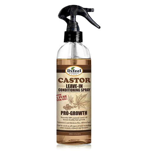 Difeel Pro Growth Leave in Conditioning Spray with 100% Natural Castor Oil 6 oz. (PACK OF 2)