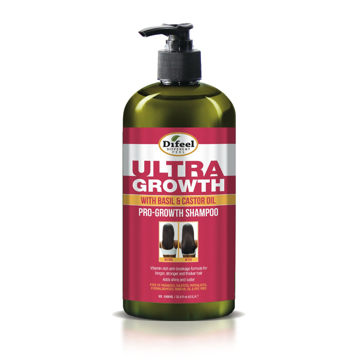 Difeel Ultra Growth Basil & Castor Oil Pro Growth Shampoo 33.8 oz.