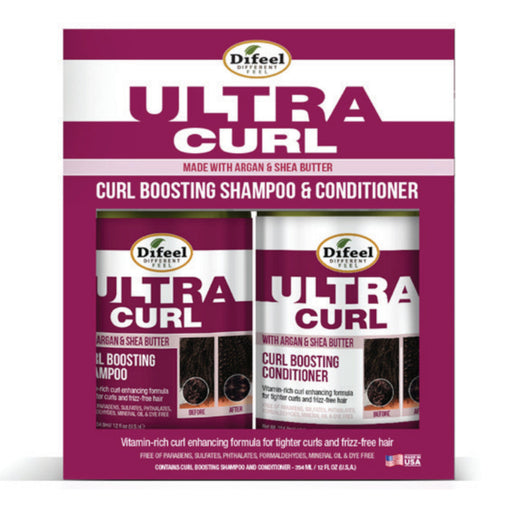 Difeel Ultra Curl 2-PC Curl Enhancing Shampoo & Conditioner Gift Box - Includes Shampoo & Conditioner 12 oz.