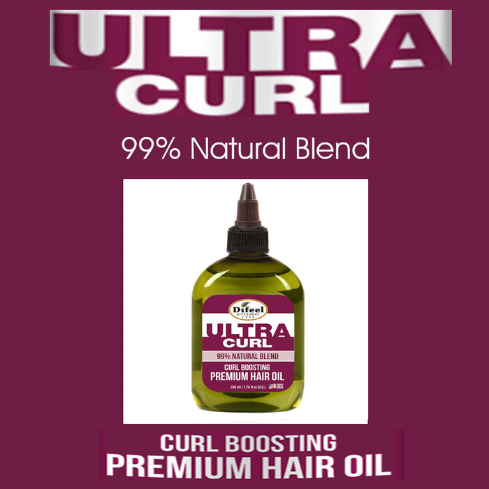 Difeel Ultra Curl Premium Hair Oil - Curl Boosting Hair Oil 8 oz.