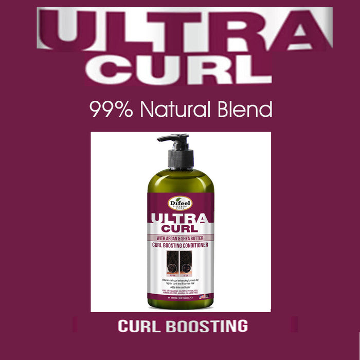 Difeel Ultra Curl with Argan & Shea Butter - Curl Boosting Conditioner 33.8 oz.