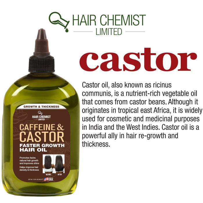 Hair Chemist Caffeine and Castor Faster Growth Hair Oil Large 12 oz.