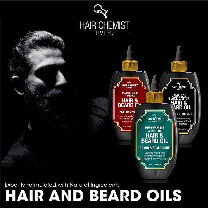 Hair Chemist Beard & Scalp Care Peppermint & Biotin Hair & Beard Oil 8 oz.