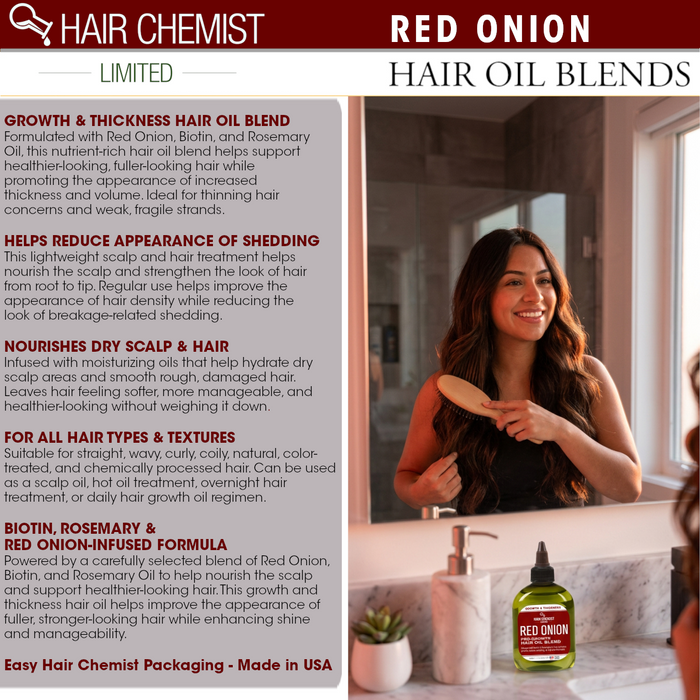 Hair Chemist Growth & Thickness Red Onion Pro-Growth Hair Oil Blend 7.1 oz.