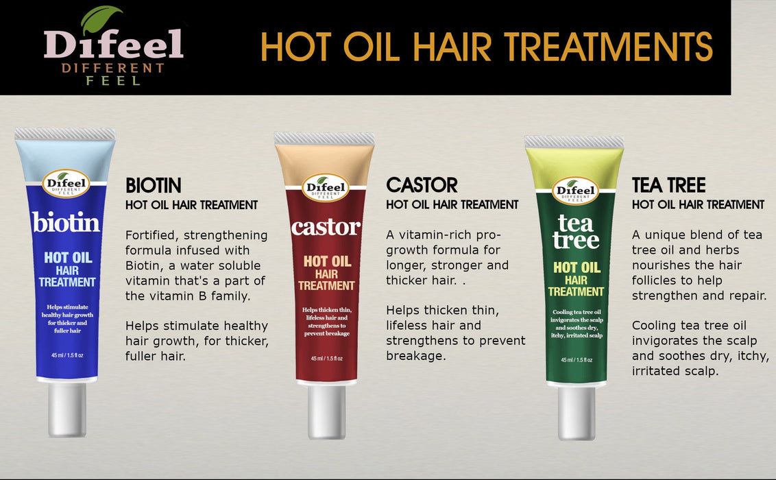 Difeel Hot Oil Hair Treatment with Argan Oil 1.5 oz.