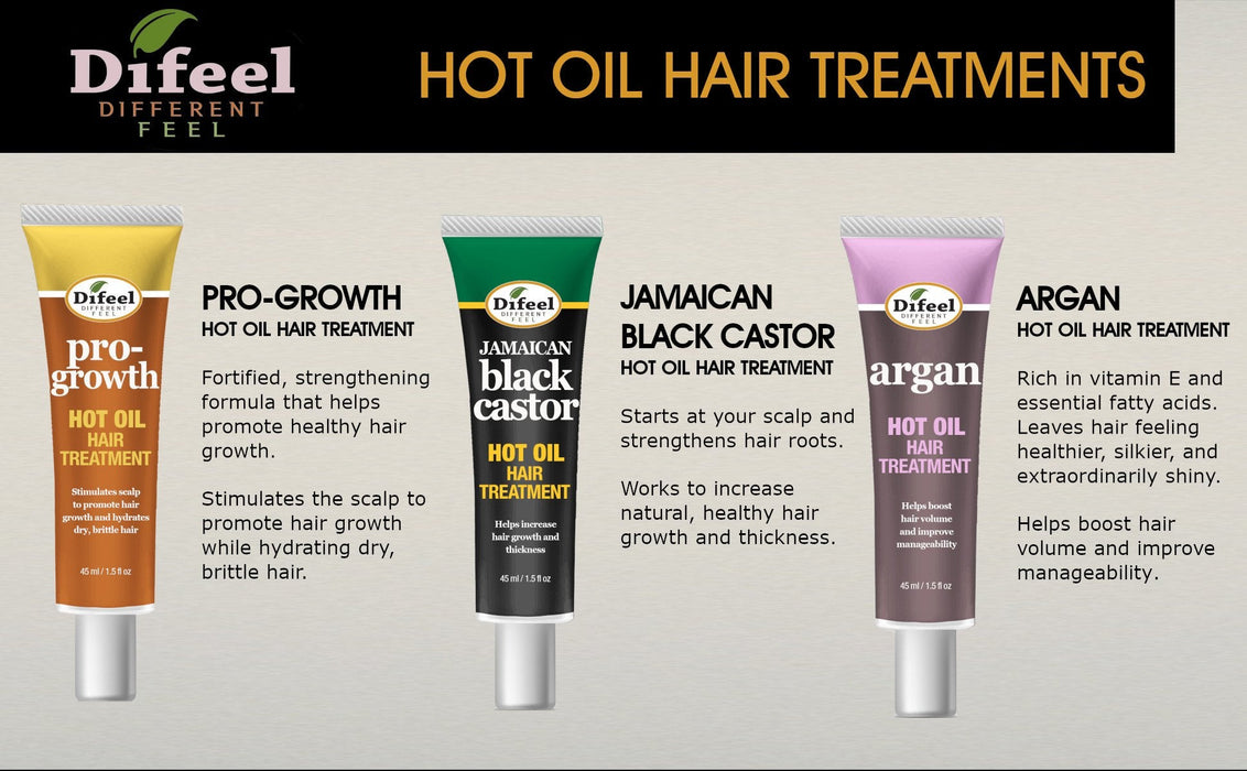Difeel Hot Oil Hair Treatment with Tea Tree Oil 1.5 oz.
