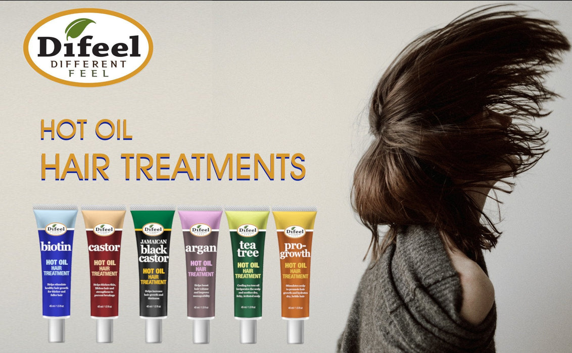 Difeel Hot Oil Hair Treatment with Tea Tree Oil 1.5 oz.