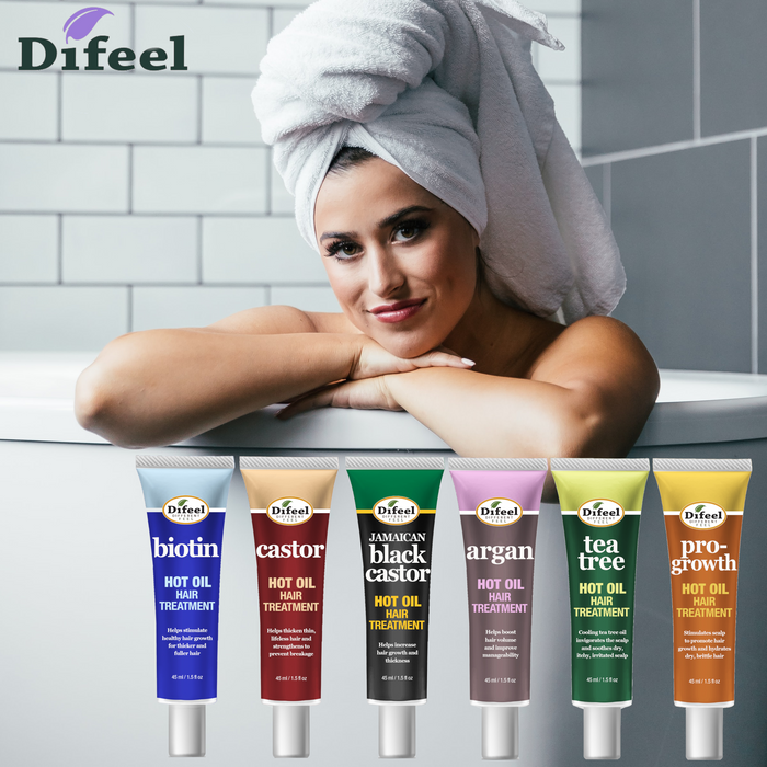 Difeel Hot Oil Hair Treatment with Tea Tree Oil 1.5 oz.
