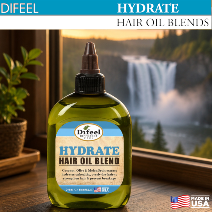Difeel Hydrate Hair Oil Blend 7.1 Ounce (PACK OF 2)