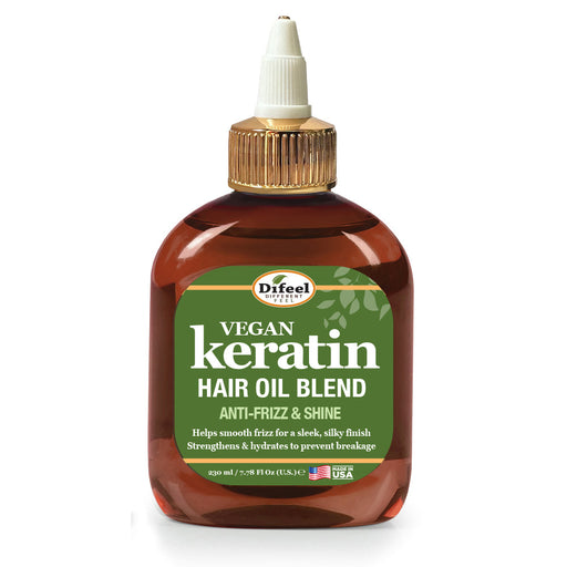 Difeel Vegan Keratin Hair Oil Blend - Anti Frizz & Shine 7.1 oz.
