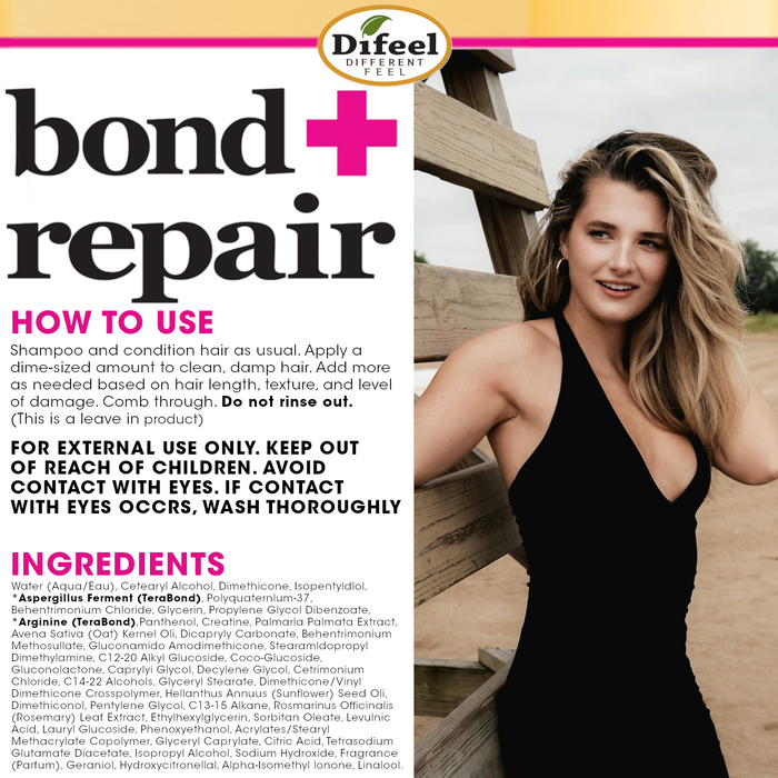 Difeel Bond & Repair Leave in Hair Treatment for Severely Damaged Hair 2.5 oz.