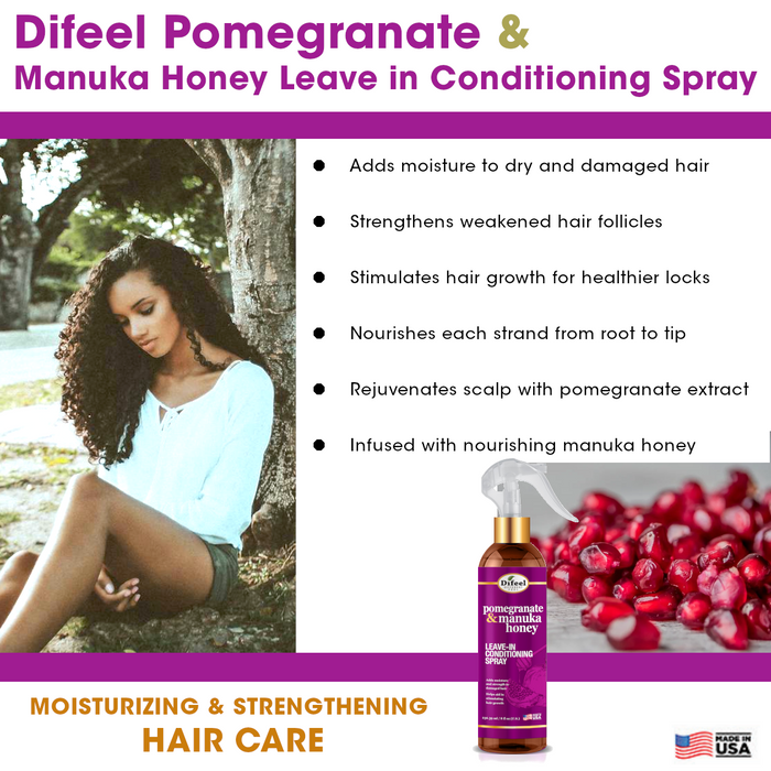 Difeel Pomegranate & Manuka Honey Leave-in Conditioning Spray 8 oz.