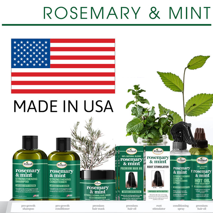 Difeel Rosemary and Mint Premium Hair Oil - Extra Large 33.8 oz.
