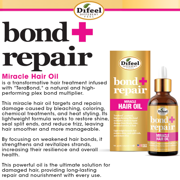 Difeel Bond & Repair Miracle Hair Oil 1.65 oz.