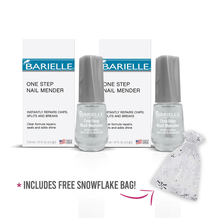 Barielle One Step Nail Mender .47 oz. (Pack of 2) with free Snowflake Bag