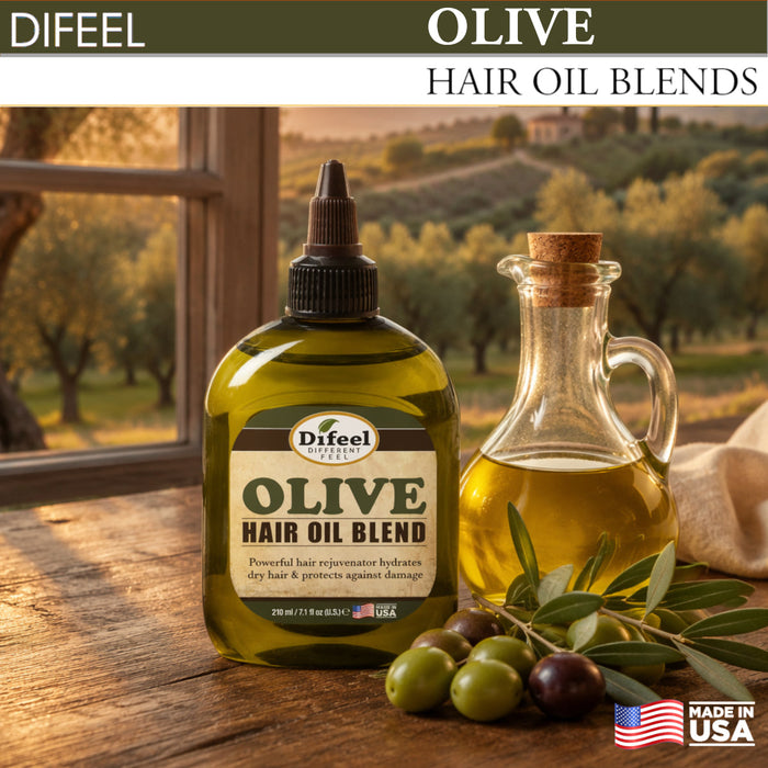 Difeel Olive Hair Oil Blend - Travel Size 2.5 oz.