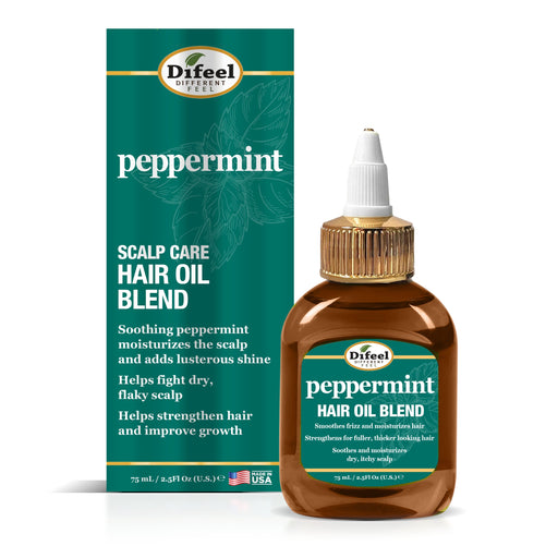 Difeel Peppermint Scalp Care Hair Oil Blend - Travel Size 2.5 oz.