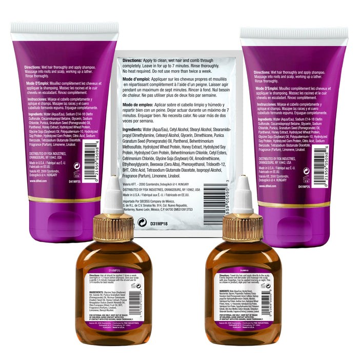 Difeel Pomegranate & Manuka Honey 6-PC Shampoo & Conditioner Hair Care Travel Set