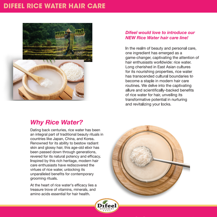 Difeel Rice Water Hair Oil Blend 7.1 oz.