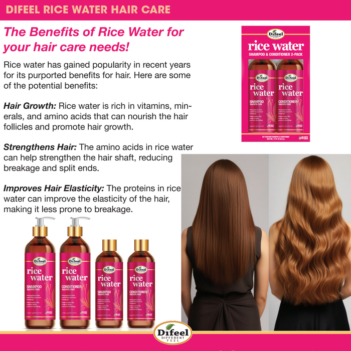 Difeel Rice Water Hair Oil Blend 7.1 oz.