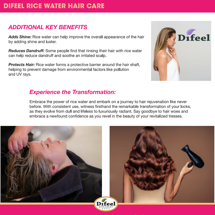 Difeel Rice Water Hair Oil Blend 7.1 oz.
