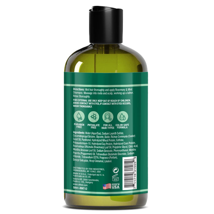 Difeel Rosemary and Mint Hair Strengthening Shampoo with Biotin 12 oz.