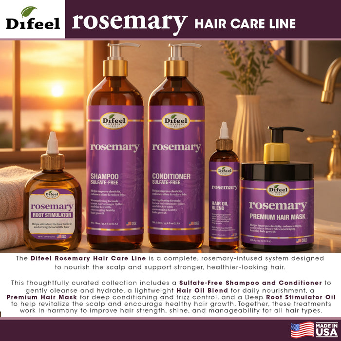 Difeel Rosemary Hair Oil Blend 8 Ounces