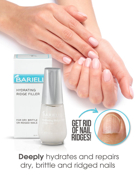 Barielle Nail Strengthener .5oz (Travel Size) & Hydrating Ridge Filler Base Coat Combo