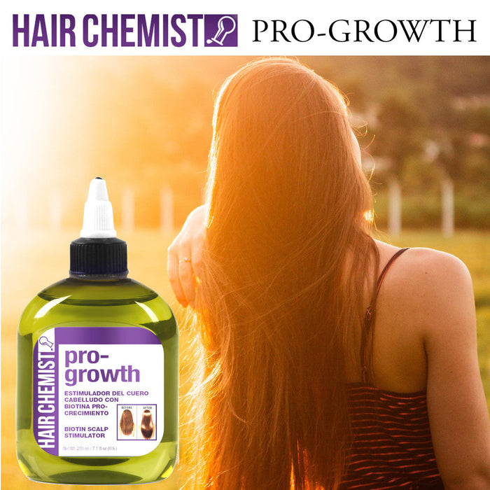 Hair Chemist Pro-Growth with Biotin Shampoo, Conditioner & Scalp Stimulator Set - Includes 33.8oz Shampoo, 33.8oz Conditioner & 7.1oz Scalp Stimulator