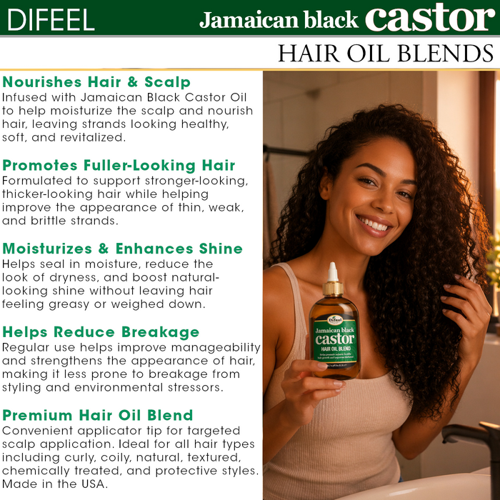 Difeel Superior Growth Jamaican Black Castor Hair Oil Blend 7.1 oz.