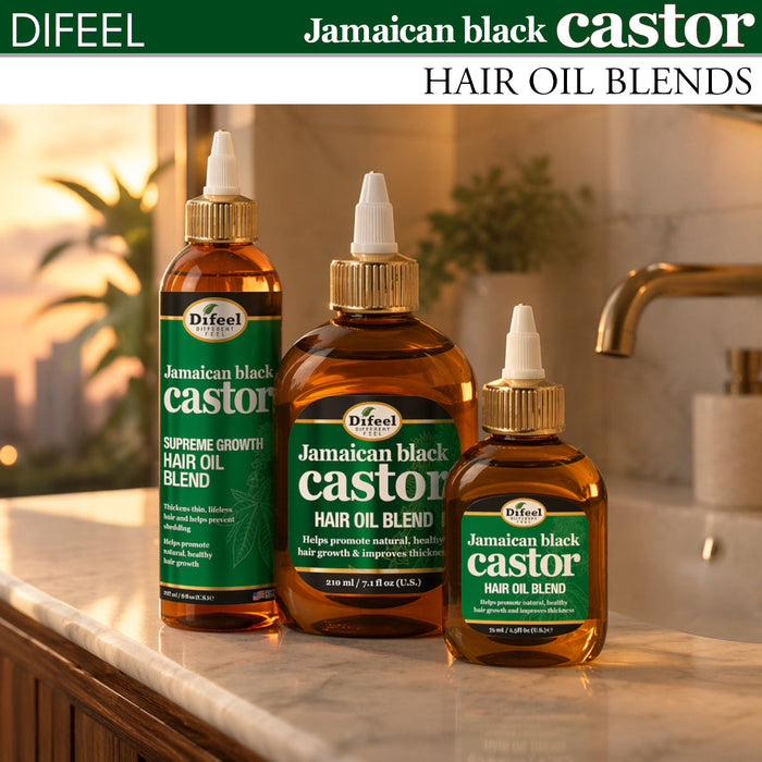 Difeel Superior Growth Jamaican Black Castor Hair Oil Blend - Travel Size 2.5 oz.