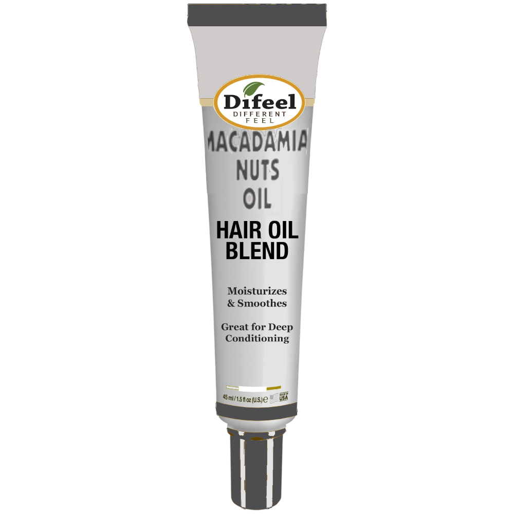Difeel Mega Care Hair Oil Blend - Macadamia Oil 1.4 oz. (PACK OF 2)
