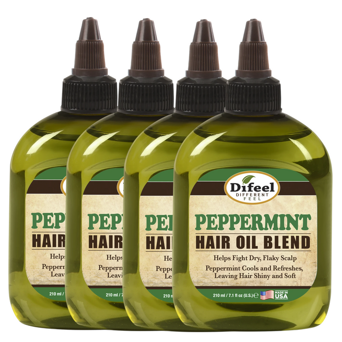 Difeel Peppermint Hair Oil Blend 7.1 oz. (PACK OF 4)