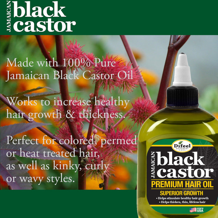Difeel Superior Growth Jamaican Black Castor Shampoo & Conditioner Gift Set 4-PC Boxed Hair Care Collection