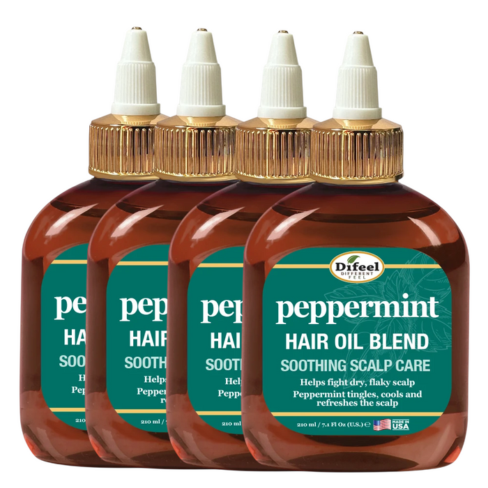 Difeel Peppermint Scalp Care Hair Oil Blend 7.1 oz. (PACK OF 4)