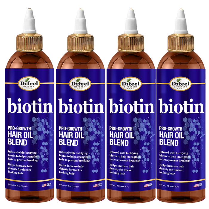 Difeel Biotin Hair Oil Blend 8 oz. (PACK OF 4)