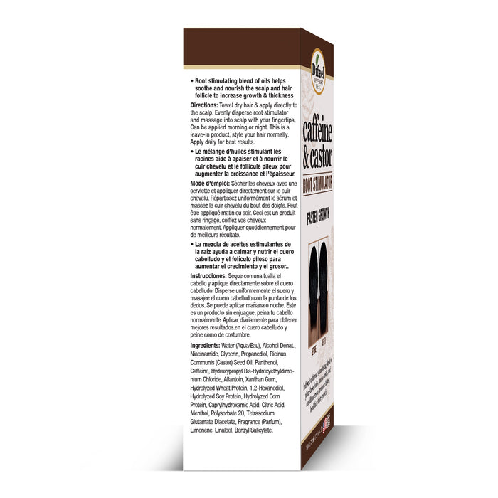 Difeel Caffeine & Castor Root Stimulator for Faster Hair Growth 2.5 oz.