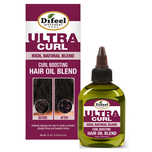 Difeel Ultra Curl Hair Oil Blend - Curl Boosting Hair Oil - Travel Size 2.5 oz.