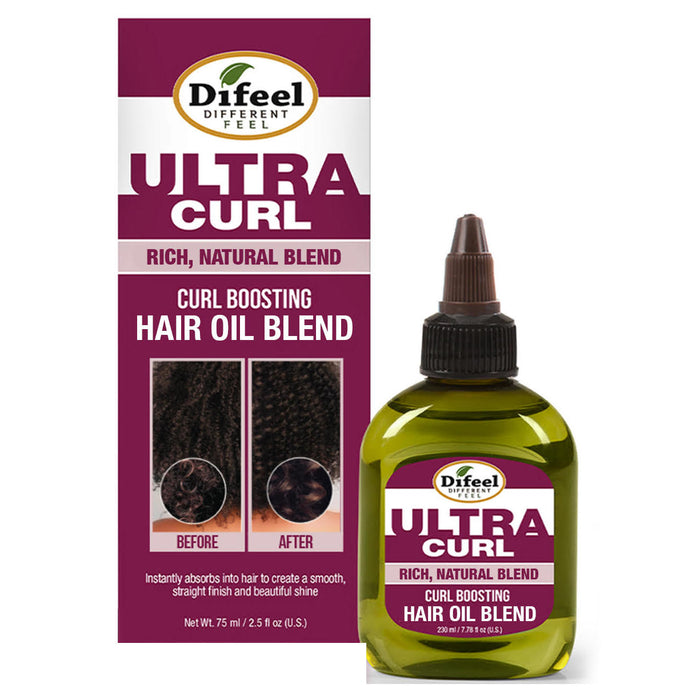 Difeel Ultra Curl Hair Oil Blend - Curl Boosting Hair Oil - Travel Size 2.5 oz.