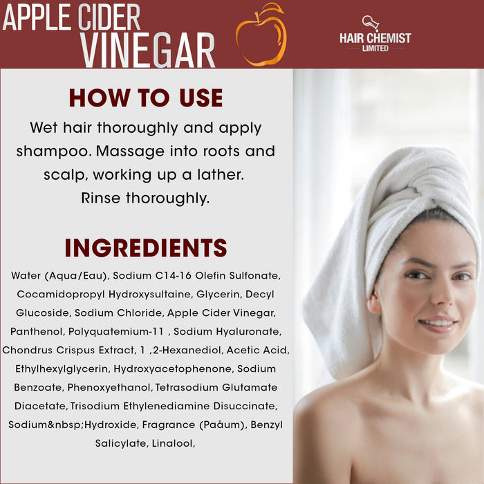 Hair Chemist Apple Cider Vinegar Clarify & Detoxify Clarifying Sulfate Free Shampoo 33.8 Ounces