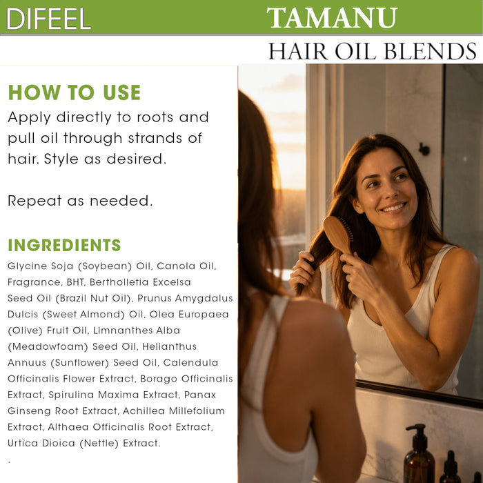 Difeel Tamanu Oil Hair Oil Blend  2.5 oz. (PACK OF 2)
